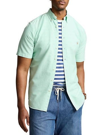 Polo Ralph Lauren Mens Classic fit Short Sleeve Button-Up Shirt 3XB Mint Green