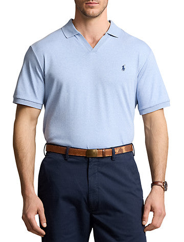 Polo Ralph Lauren Mens Regular fit Short Sleeve Polo Shirt 3XLT Blue Solid