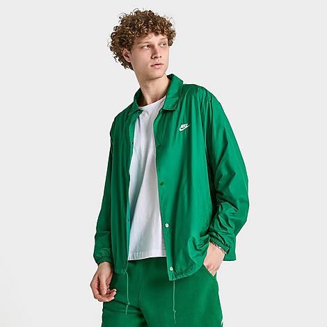 Nike Mens Relaxed Fit Club Coaches Jacket Green Medium