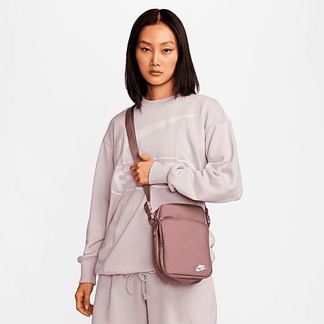 Nike Unisex Heritage Logo Graphic Crossbody Bag Smoke Mauve Purple