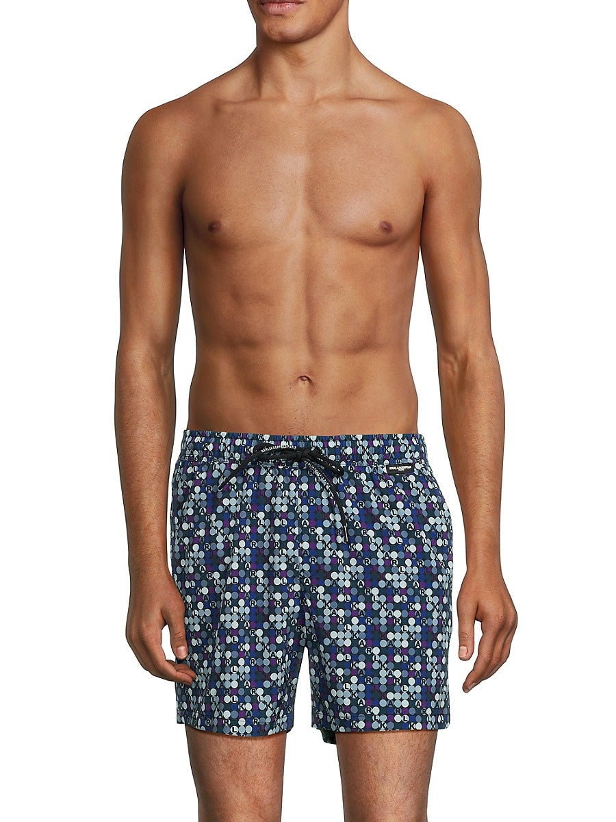 Karl Lagerfeld Paris Mens Regular fit Swim Trunks Swimwear Medium / 5 Black
