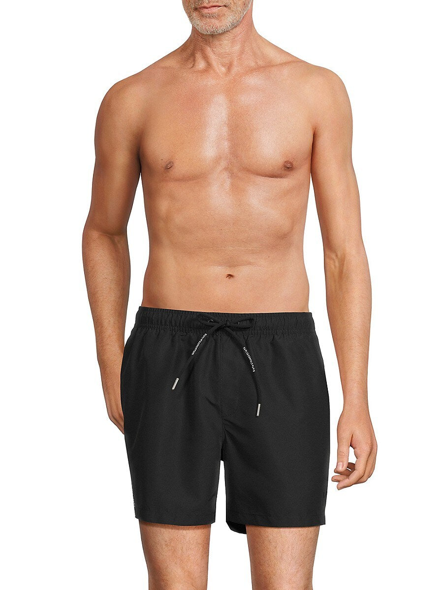 Karl Lagerfeld Paris Mens Regular fit Swim Trunks Swimwear Large / 5 Black