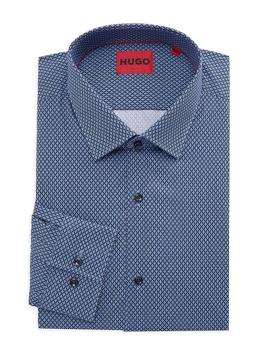Hugo Boss Mens Button Up Dress Shirt Light Pastel Blue 14.5 - 37