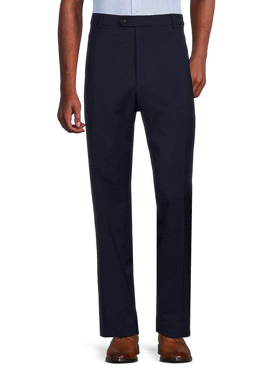 Tommy Hilfiger Mens Modern fit Casual Pants 30 / 34 Navy Blue Solid