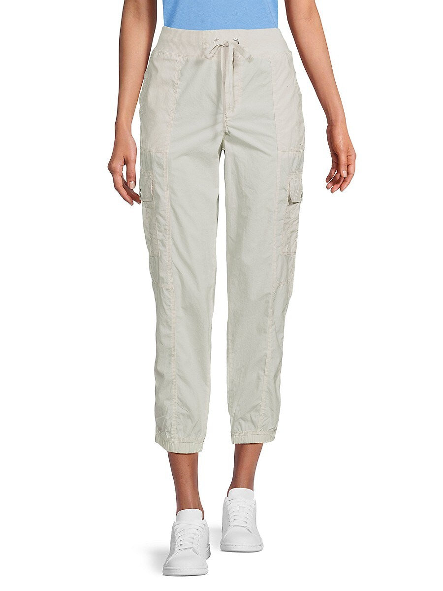 DKNY Womens Regular fit Cargo Pants Large Beige Solid