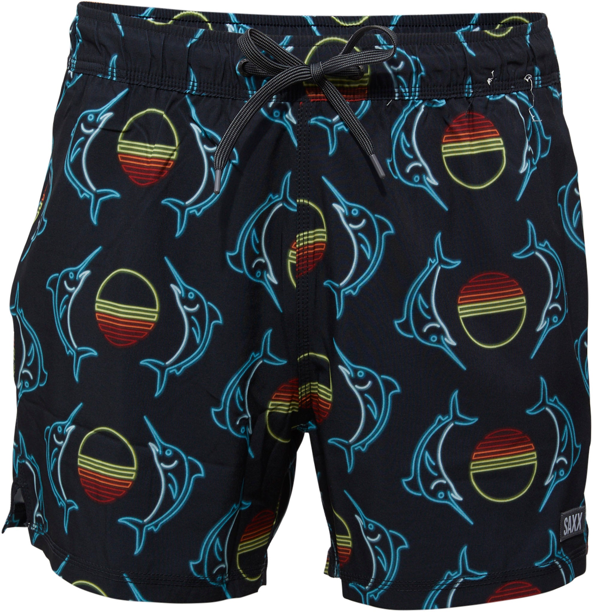 Saxx Mens Regular fit Swim Trunks Swimwear Large / 5 Black