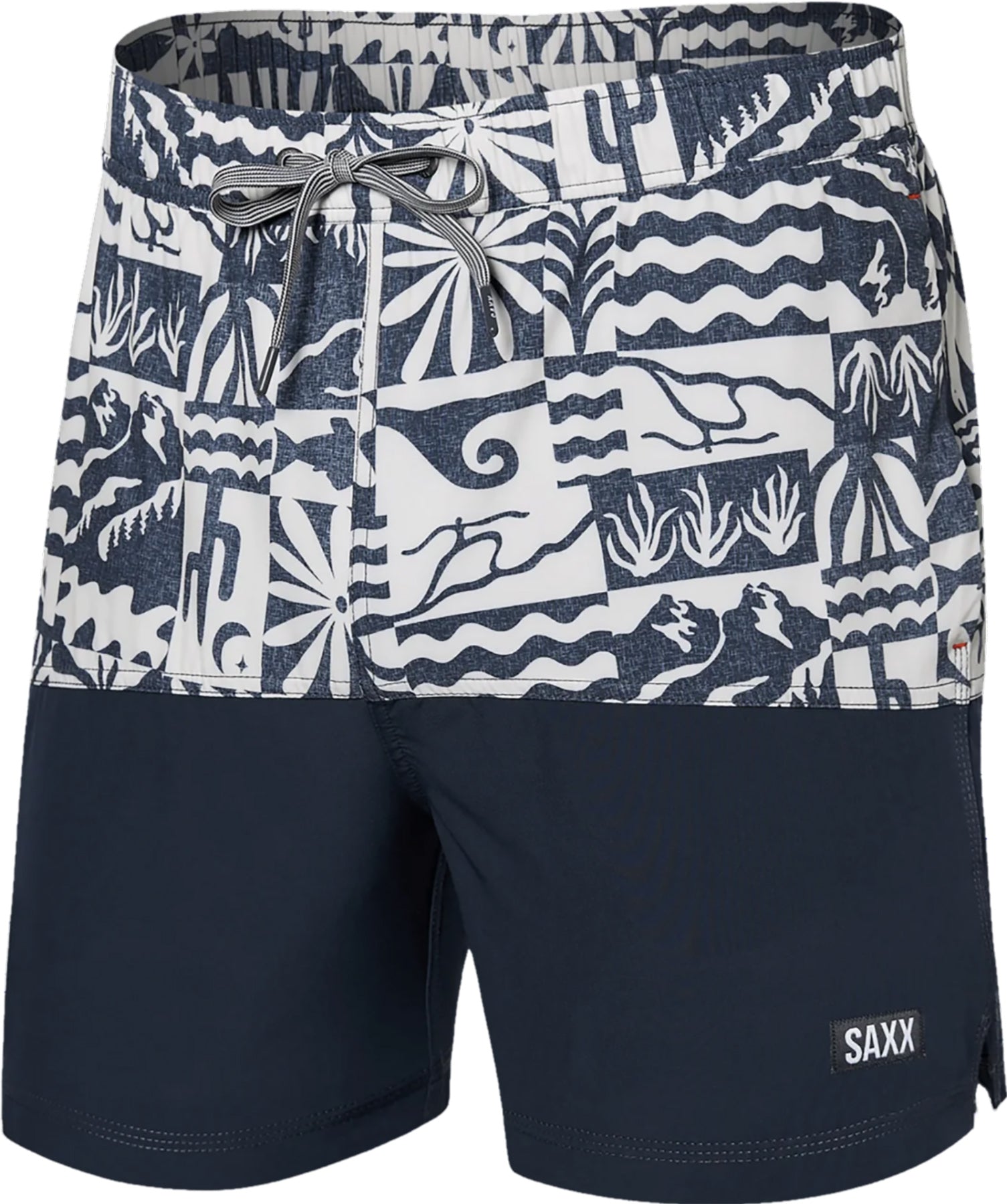 SAXX Mens Regular fit Swim Trunks Swimwear XXL Black White  Stretch