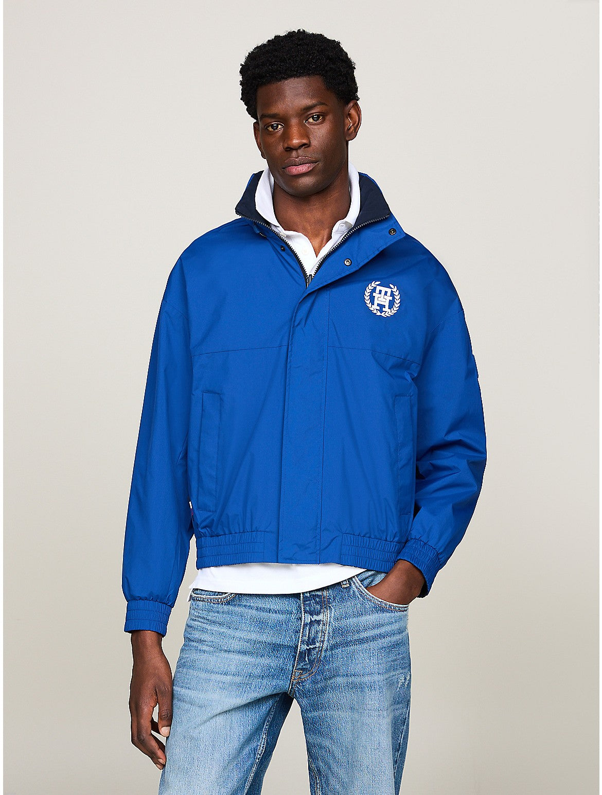 Tommy Hilfiger Men Regular fit Windbreaker Coat Large Blue Reversible