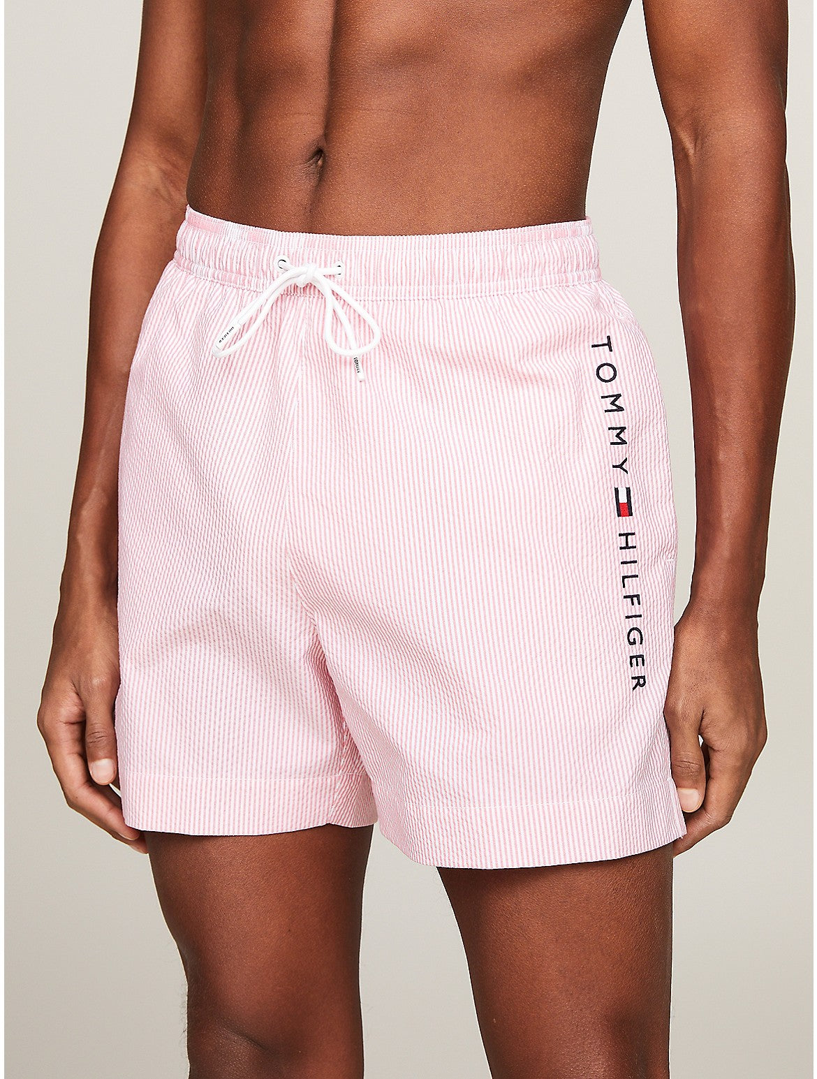 Tommy Hilfiger Mens Regular fit Trunks Swimwear XXL 5 Inseam Pink Striped