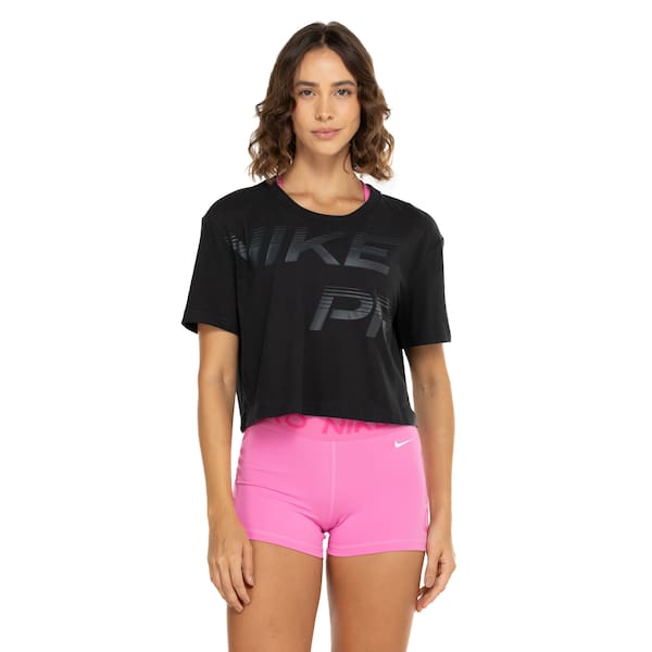 Nike Womens Regular fit Short Sleeve T-Shirt Shirt Medium Black Solid Moisture Wicking