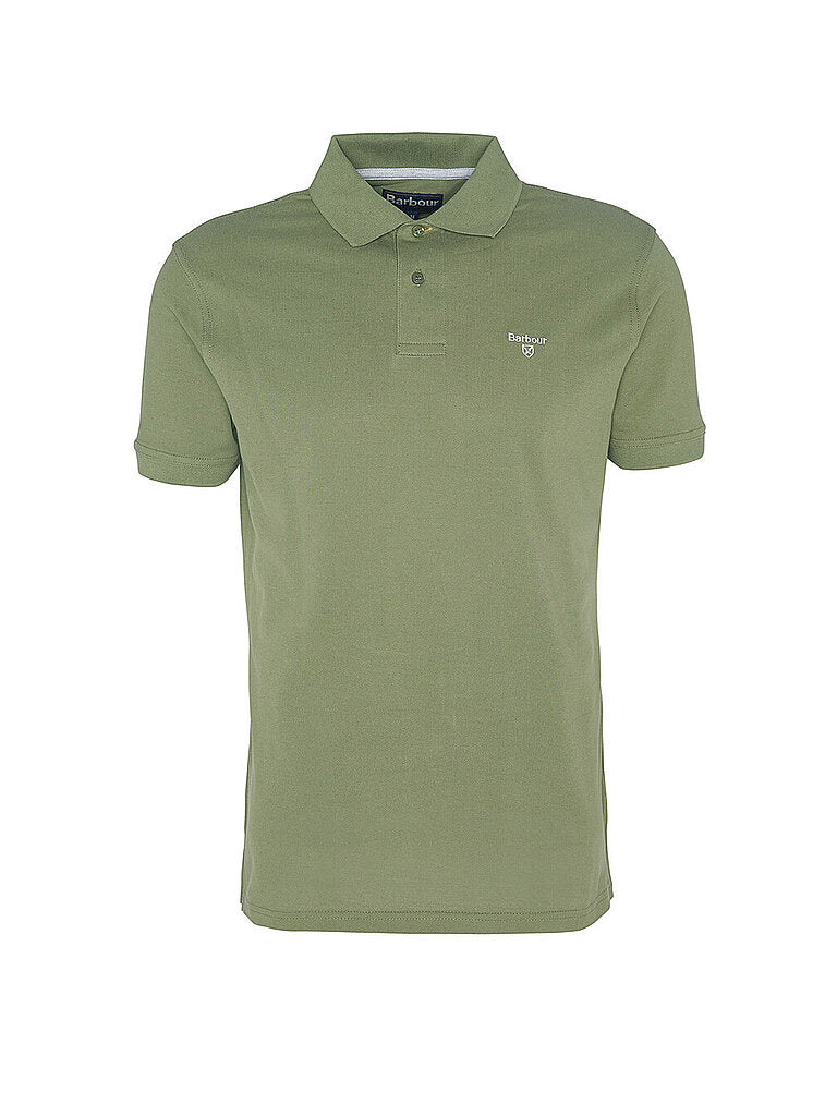 Barbour Mens Regular fit Short Sleeve Polo Shirt Medium Olive Green Solid