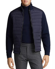 Polo Ralph Lauren Hybrid Full-Zip Sweater Puffer Jacket XL Navy Blue