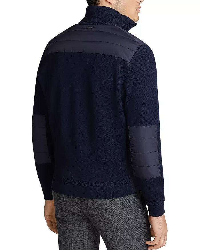 Polo Ralph Lauren Hybrid Full-Zip Sweater Puffer Jacket XL Navy Blue