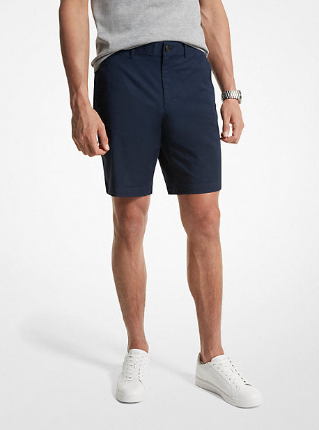 Michael Kors Mens Mens Regular fit Casual Shorts 30 Blue Solid Stretch