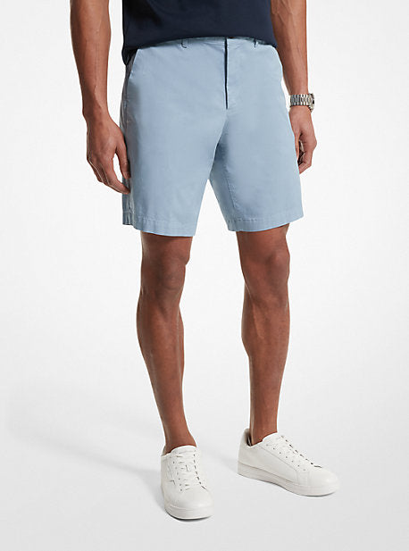 Michael Kors Mens Regular fit Casual Shorts 30 Light Blue Solid Stretch