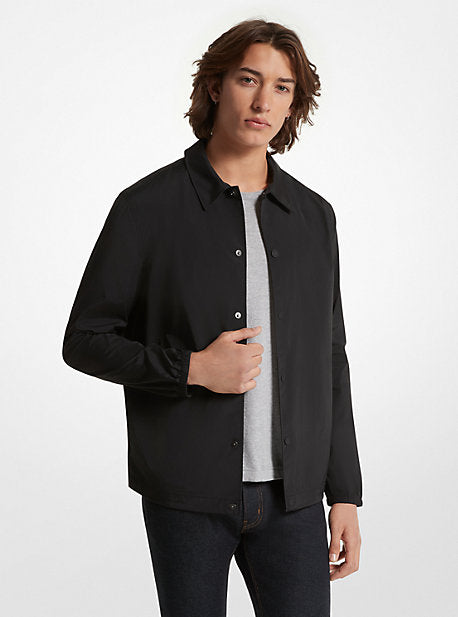Michael Kors Mens Mens Coaches Jacket Coat Medium Black Solid