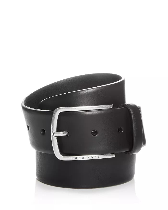 Boss Hugo Boss Men's Sander Leather Belt Size 32 Black