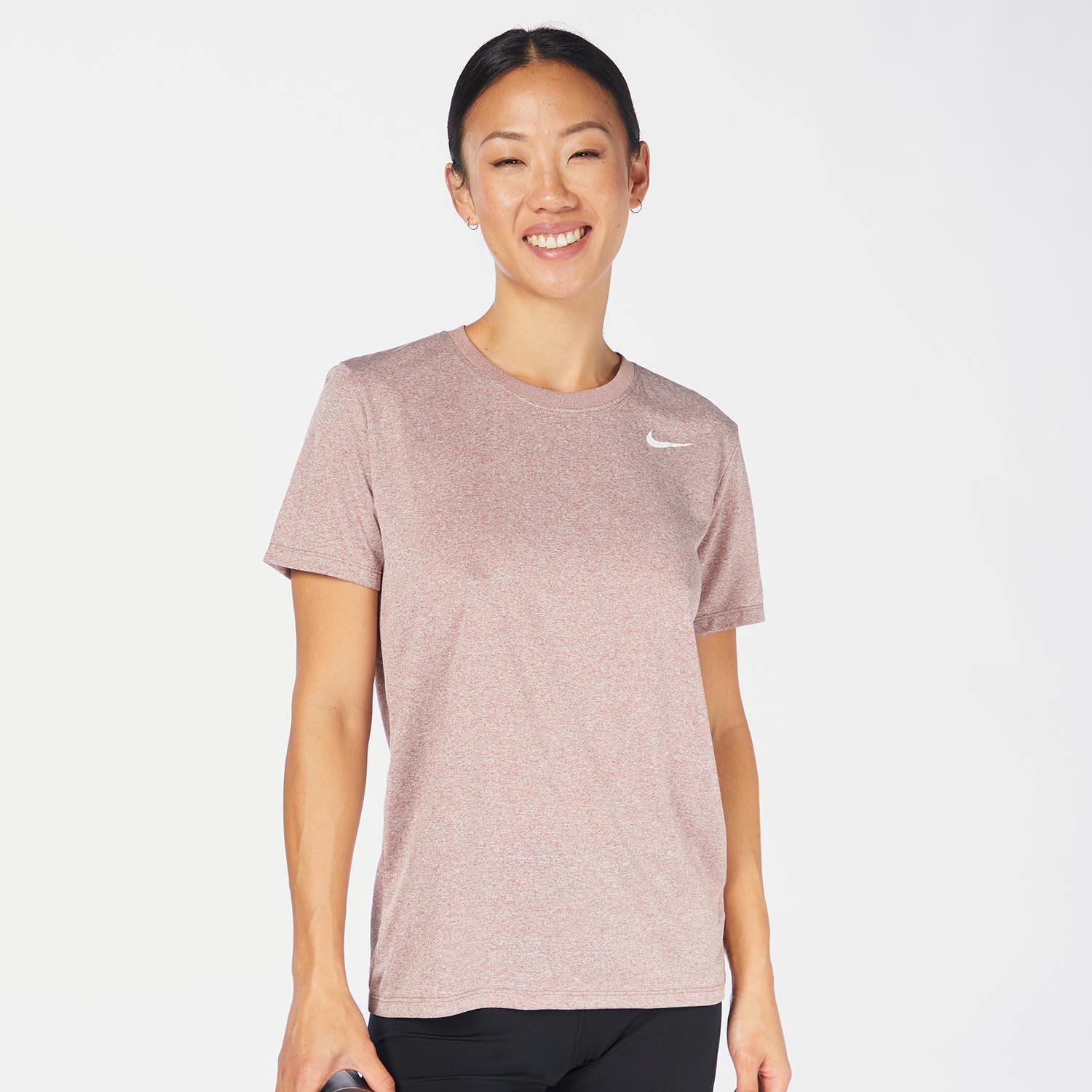 Nike Womens Regular fit Short Sleeve T-Shirt Shirt Xs Brown Moisture Wicking