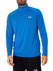 Under Armour Mens Regular fit Long Sleeve Quarter zip Sweatshirt XL Blue Solid