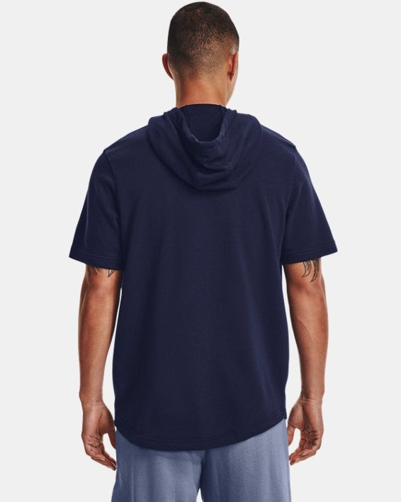 Under Armour Men Regular fit Short Sleeve T-Shirt Shirt XL Blue Solid Hooded