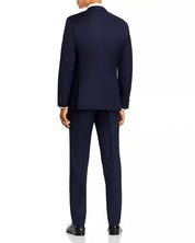 Hugo Boss Huge/Genius Wool Twill Slim Fit Suit 40L / 34 Waist Navy Blue