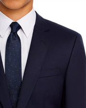 Hugo Boss Huge/Genius Wool Twill Slim Fit Suit 40L / 34 Waist Navy Blue