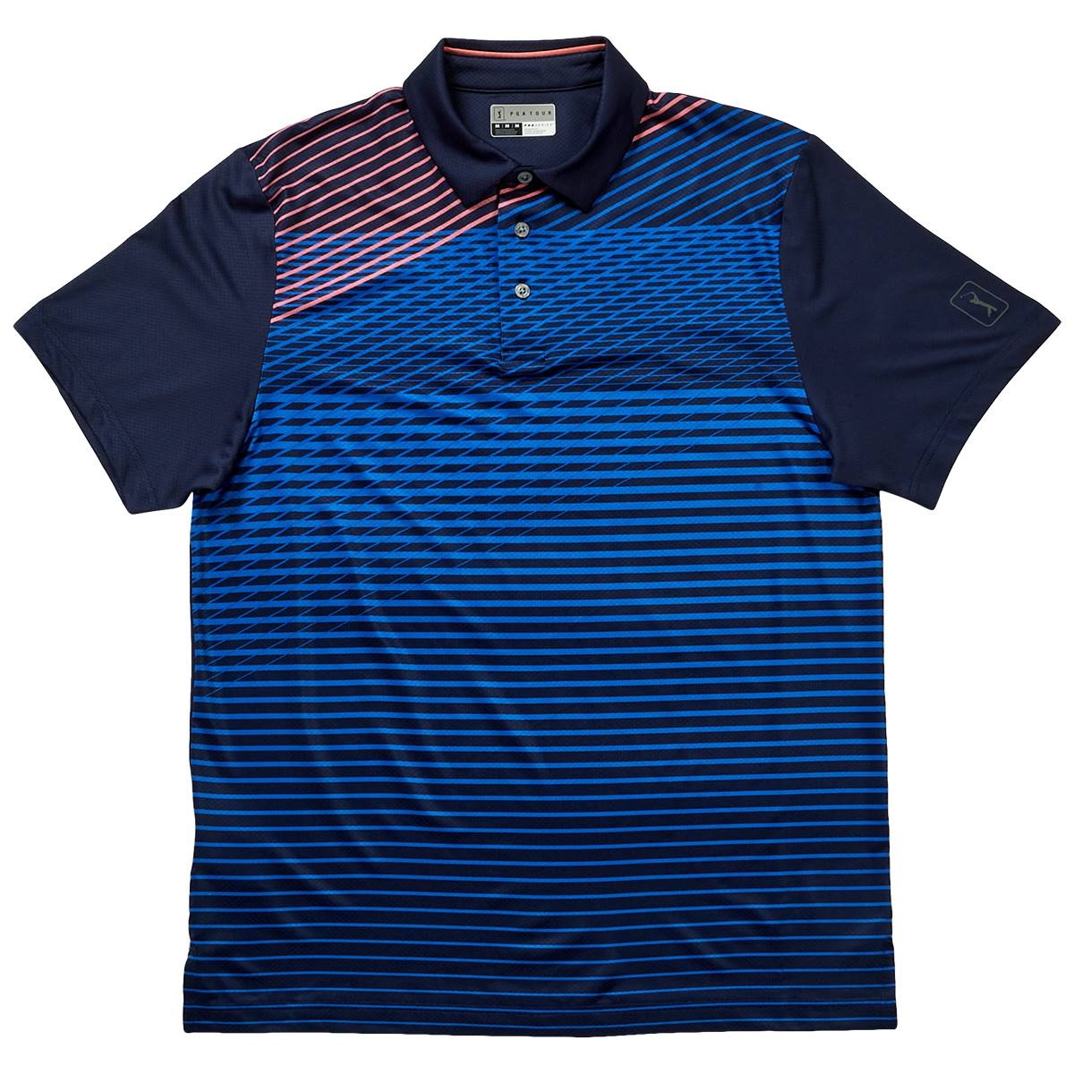 Pga Tour Men Athletic fit Short Sleeve Golf Polo Shirt XXL Blue