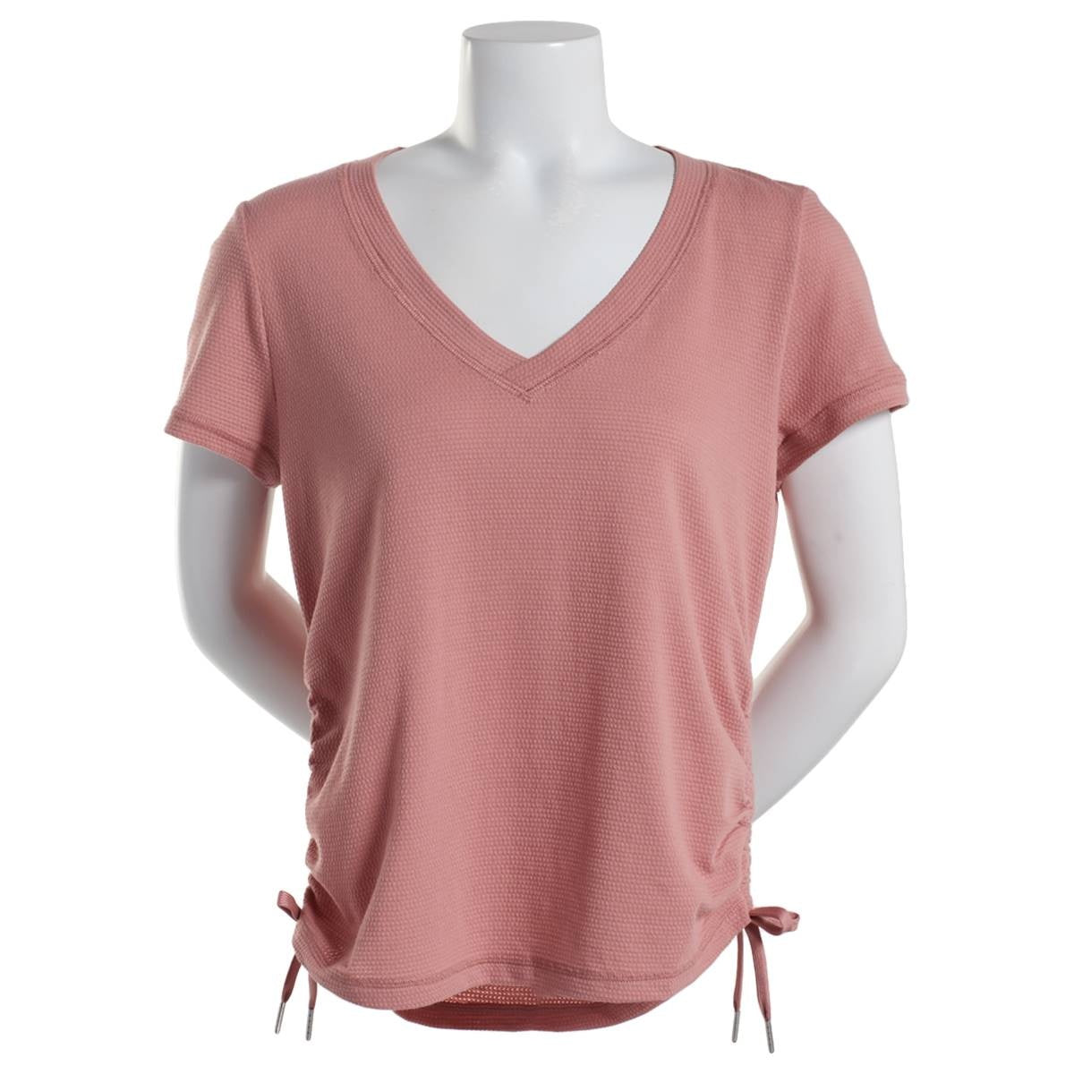 Calvin Klein Women Regular fit Short Sleeve T-Shirt Shirt Small Pink Solid