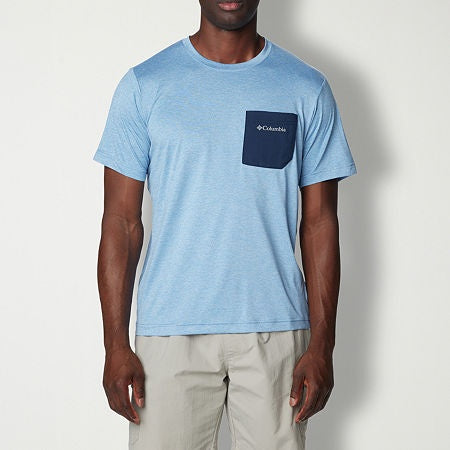 COLUMBIA Mens Regular fit Short Sleeve T-Shirt Shirt XL Blue Solid