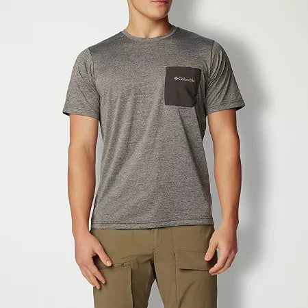 Columbia Men Regular fit Short Sleeve T-Shirt Shirt Medium Grey Solid
