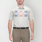 PGA TOUR Men Athletic fit Short Sleeve Polo Shirt Small White