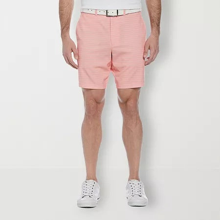 Pga Tour Mens Regular fit Golf Shorts 30 Pink Plaid