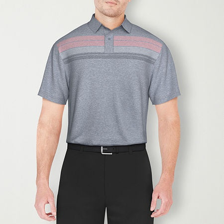 PGA TOUR Mens Regular fit Short Sleeve Polo Shirt Medium Grey Moisture Wicking