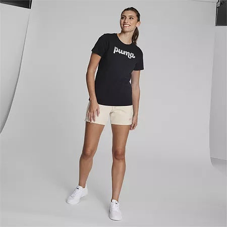 Puma Womens Regular fit Casual High Rise Shorts Large Beige Solid