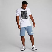 Puma Mens Regular fit Sweat Shorts Shorts Large Blue Solid