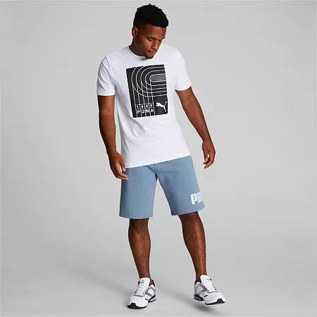 Puma Mens Regular fit Sweat Shorts XL / 10 Powder Blue Solid