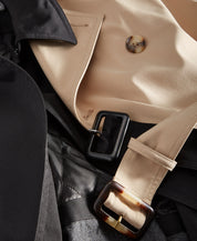 Michael Kors Men's Classic-Fit Belted Trench Rain Coat 46 L Black