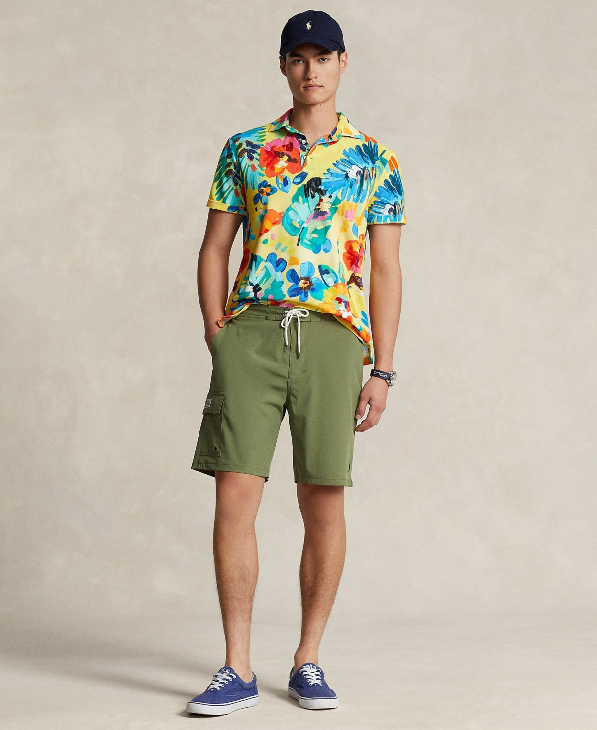 Polo Ralph Lauren Mens Classic fit Swim Trunks Swimwear Small Green Solid
