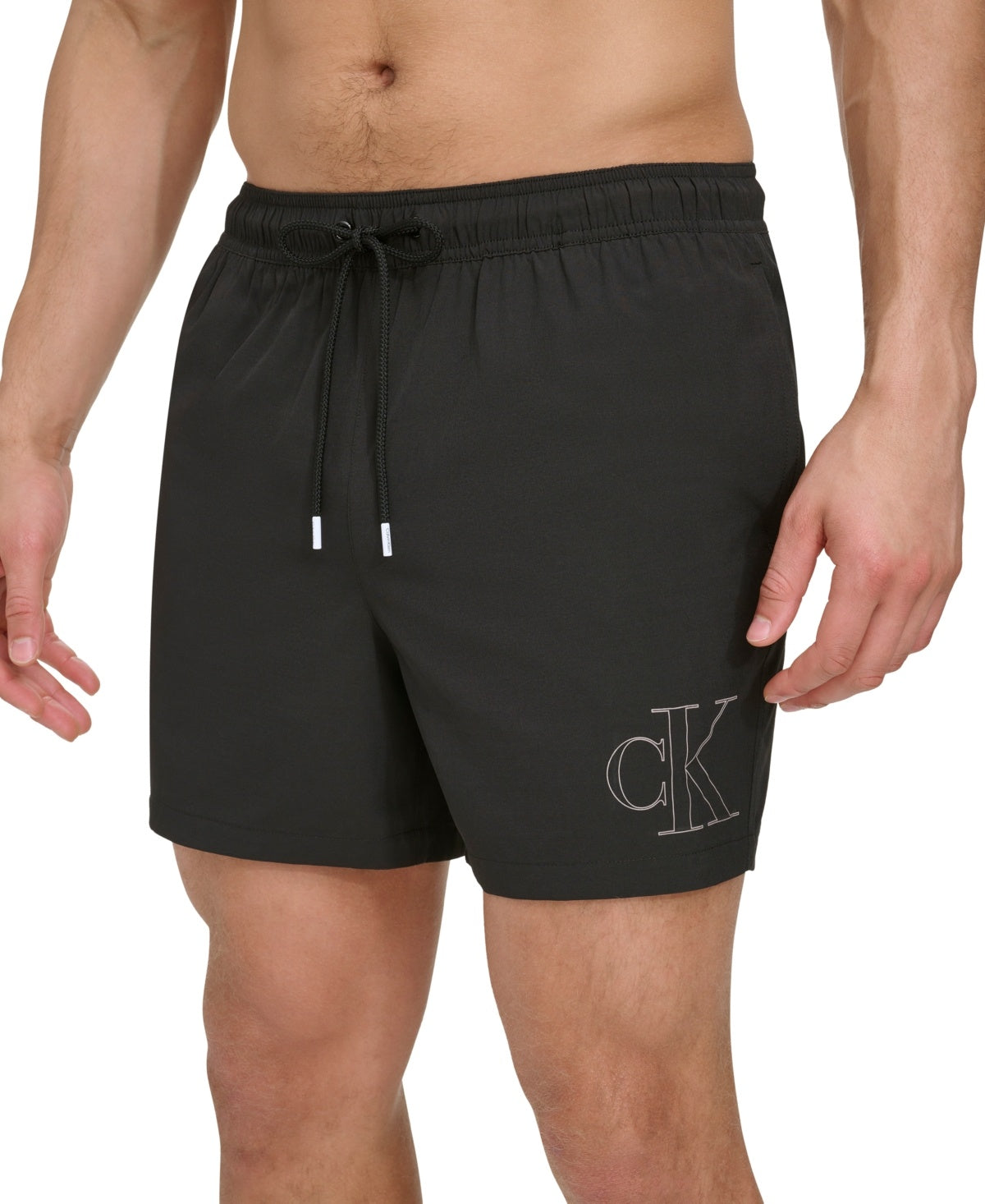 Calvin Klein Mens Regular fit Swim Trunks Swimwear XL / 5 Black Solid