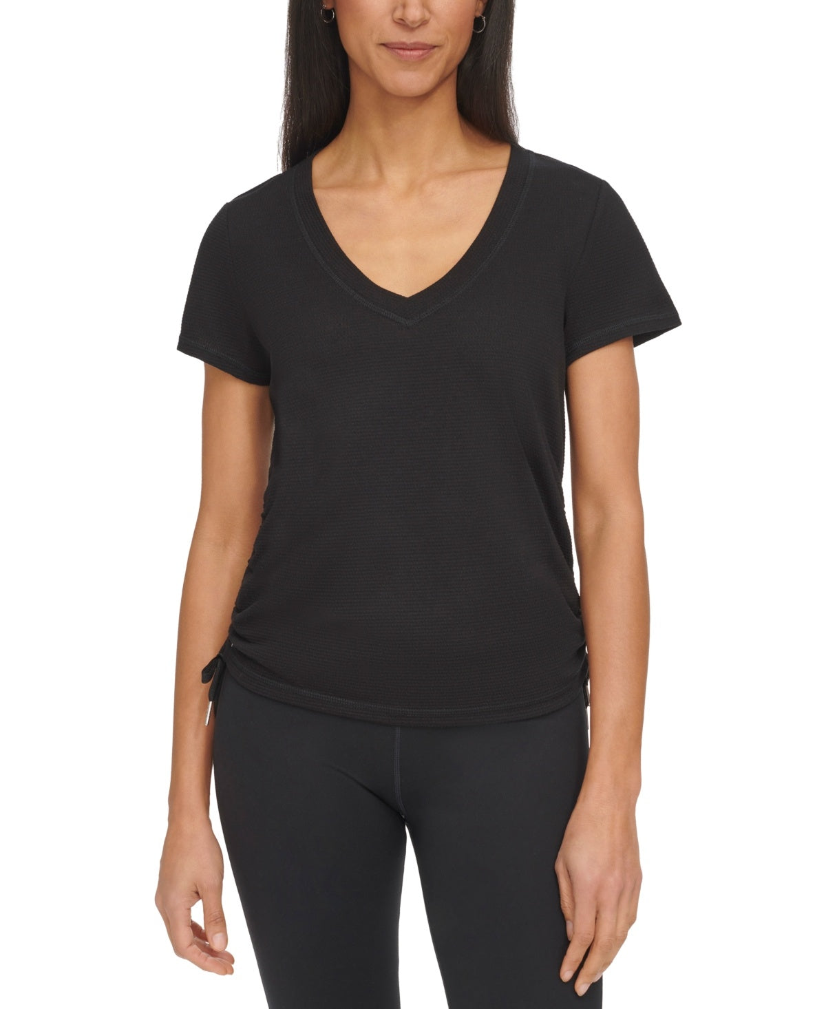 Calvin Klein Women Regular fit Short Sleeve T-Shirt Shirt Medium Black Solid