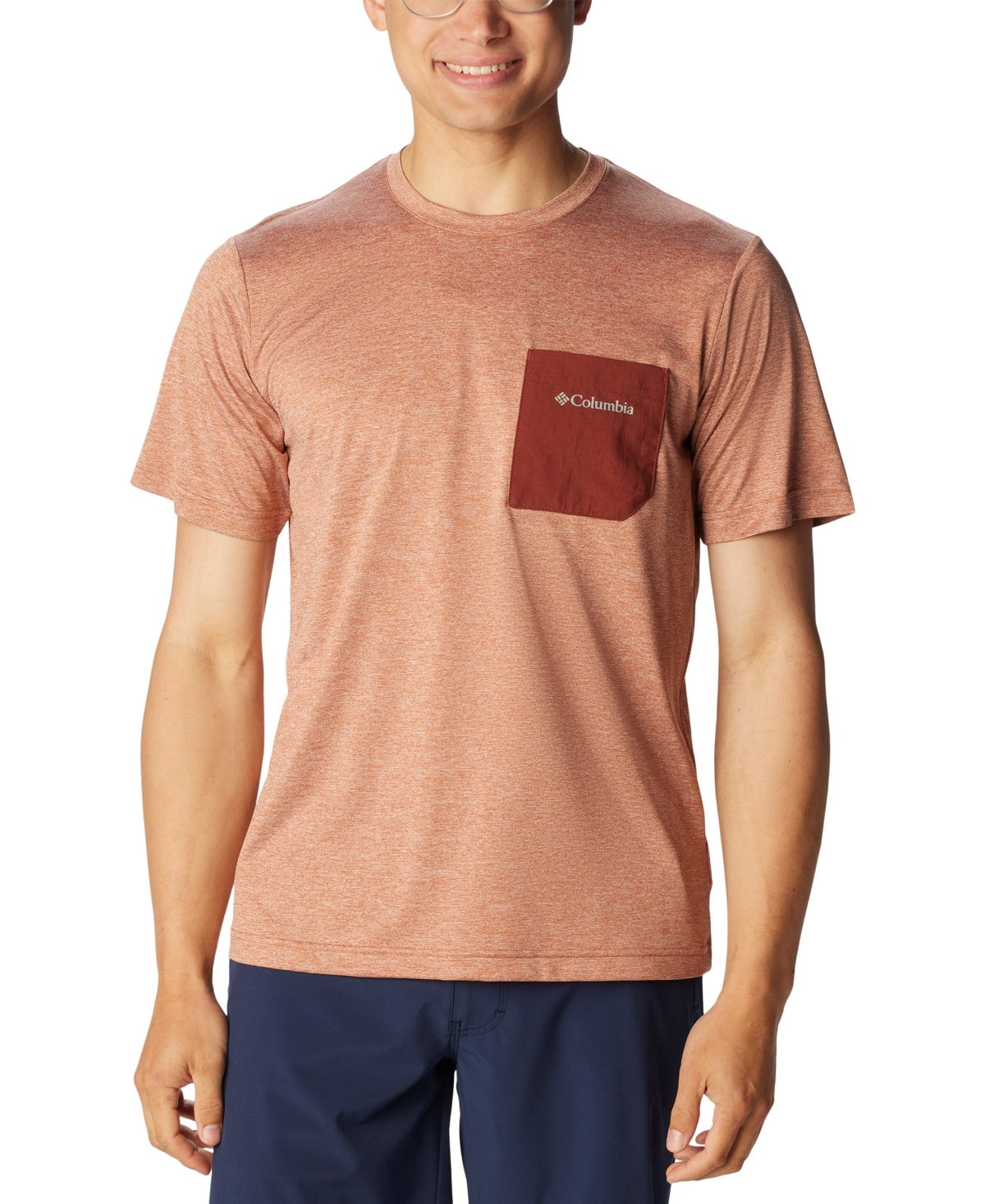Columbia Men Regular fit Short Sleeve T-Shirt Shirt XL Brown