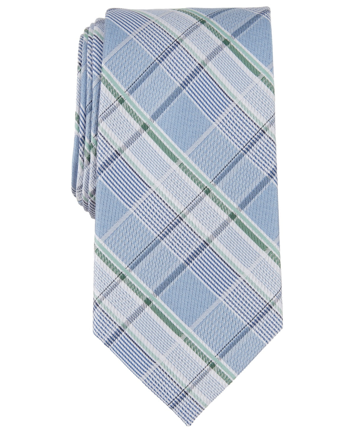 Michael Kors Mens Tie Necktie One Size Green Sutton Plaid