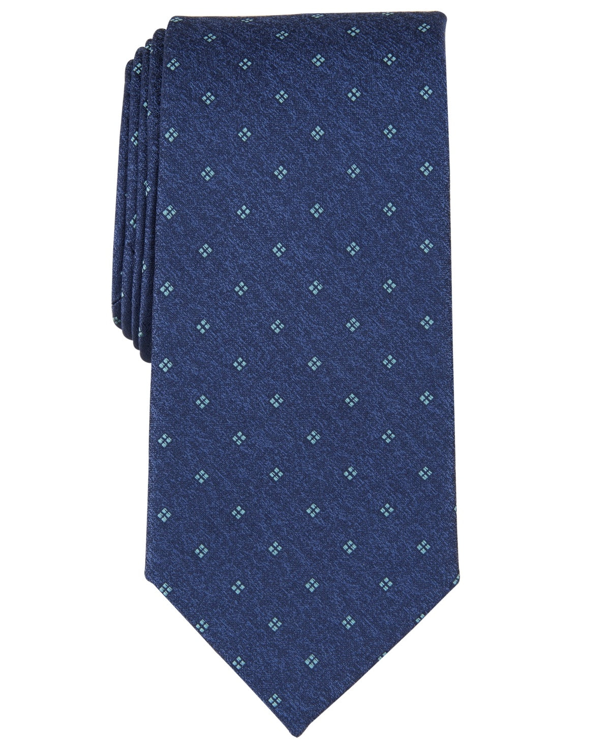 Michael Kors Mens Regular fit Tie Necktie One Size Blue Square Print