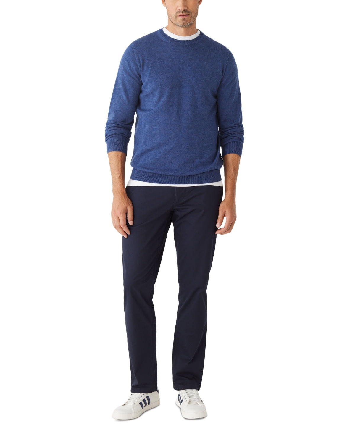 Frank And Oak Mens Merino Wool Crewneck Long Sleeve Sweater Royal Blue 2XL