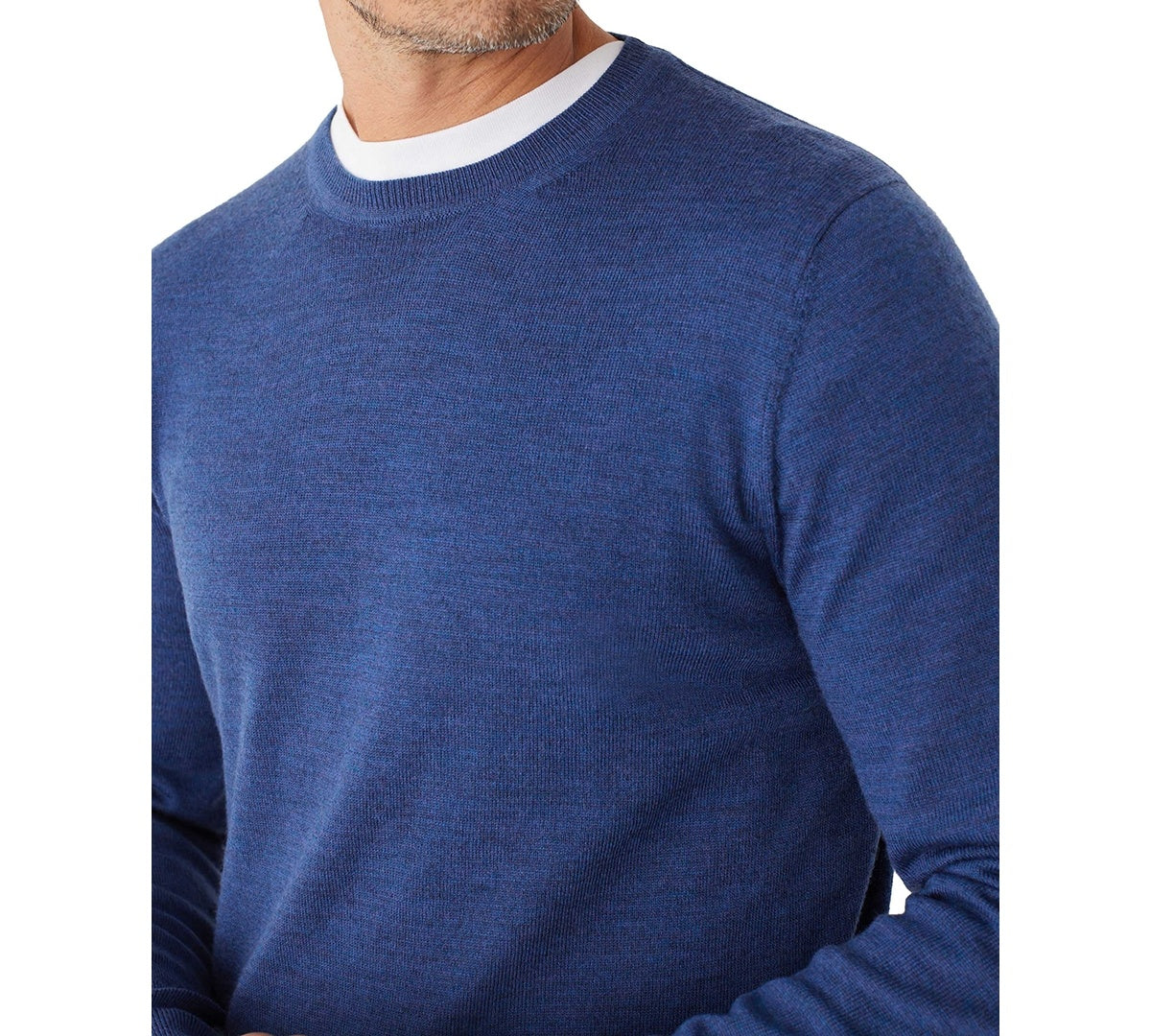 Frank And Oak Mens Merino Wool Crewneck Long Sleeve Sweater Royal Blue 2XL