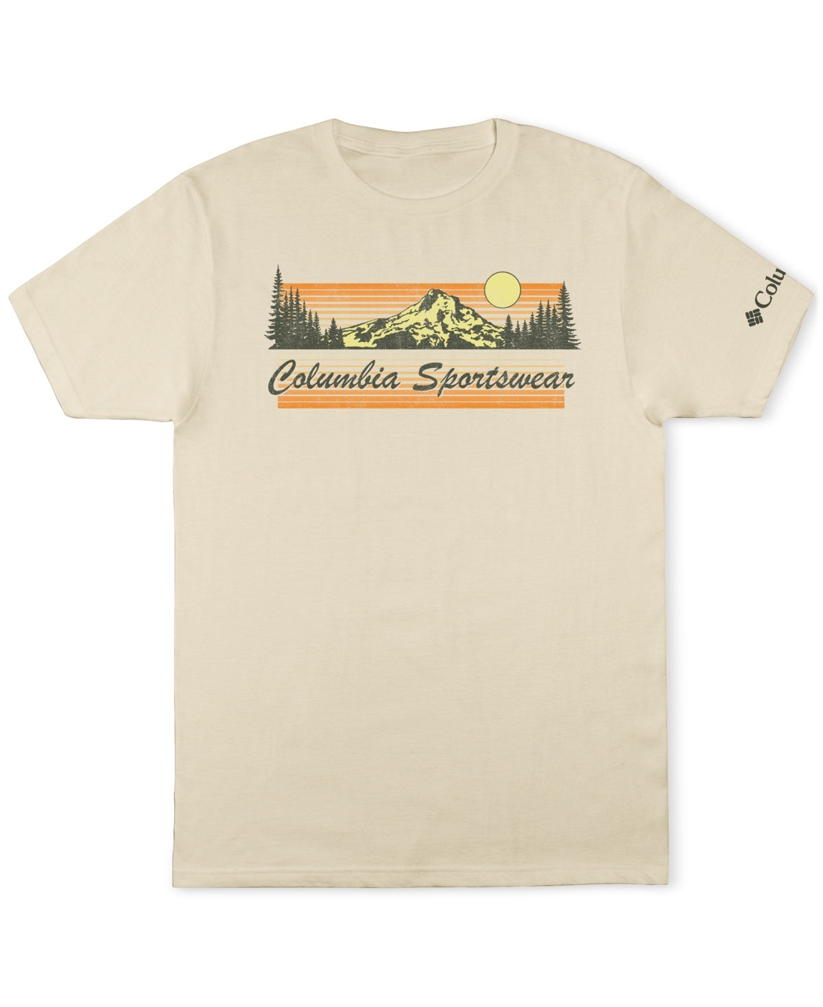 Columbia Men Regular fit Short Sleeve Graphic T-Shirt Shirt XXL Beige Solid