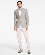 Michael Kors Mens Classic fit Sport Coat Blazer 38 R Beige Solid Stretch