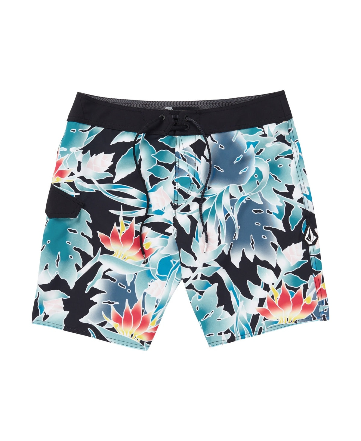 Volcom Mens Regular fit Swim Trunks Swimwear 36 Black Floral