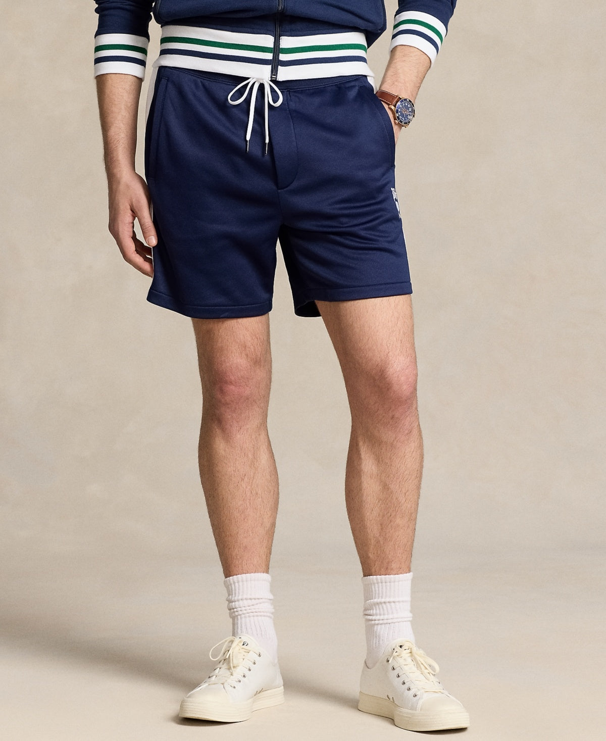 Polo Ralph Lauren Mens Athletic fit Athletic Shorts Medium Blue Solid