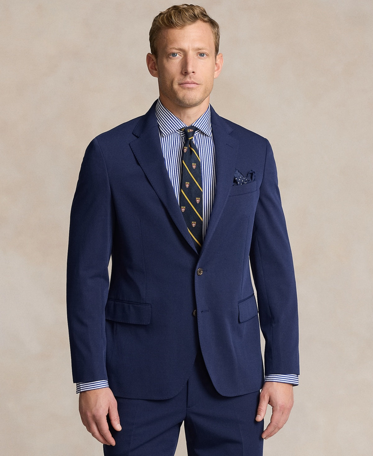 Polo Ralph Lauren Men's Single-Breasted Twill Sport Coat Blazer 46R Bright Navy